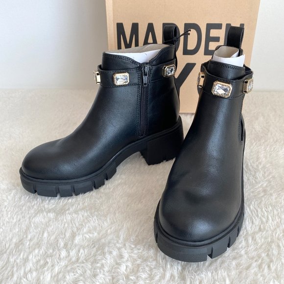 Madden NYC Shoes Madden Nyc Womens Rhinestone Chain Lug Sole